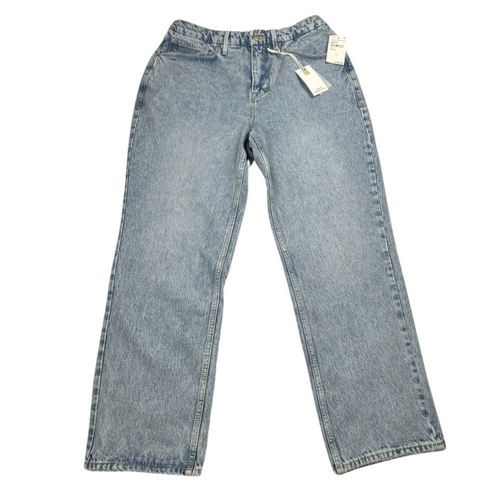 NWT Good American ‘90s Duster Straight Leg Jeans Light Wash High Rise sz 12/31